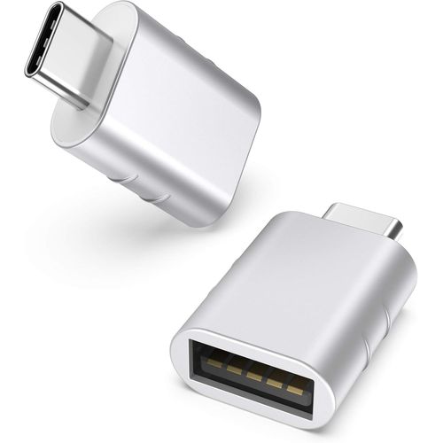 CLICKSELL-Adaptateur Usb C Vers Usb Pack De 2 Adaptateurs Usb-C Mâle Vers Usb3 Femelle Compatible Avec Macbook Pro/Air 2021 Imac Ipad Mini 6/Pro, Adaptateur Thunderbolt 3/4, Argent