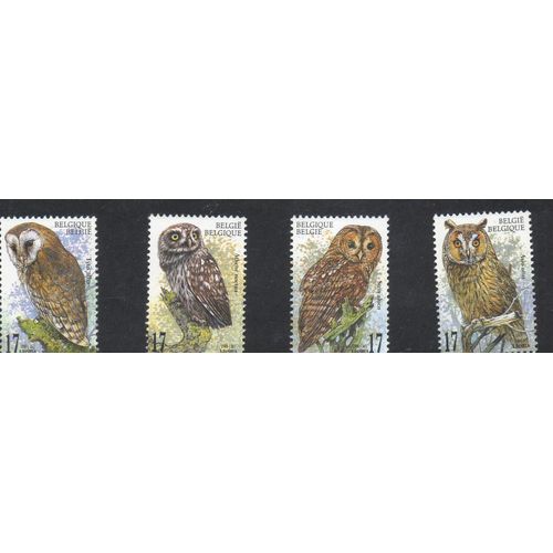 Belgique Timbres Chouettes Et Hiboux 1999
