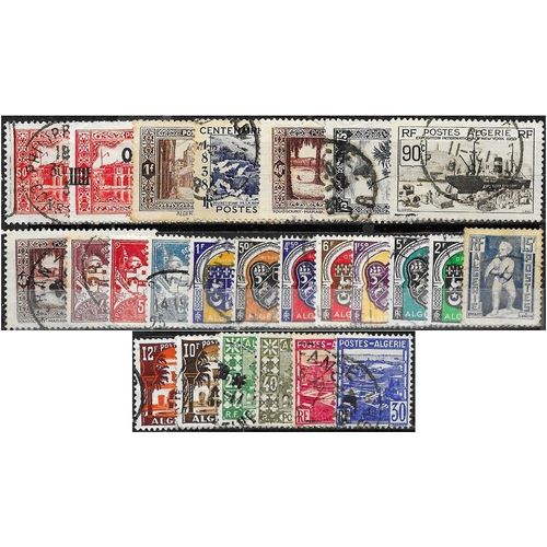 Algérie, Département Français 1925 / 1940, Joli Lot Destockage, 25 Timbres Oblitérés Vendus À 15% De La Cote, Tbe.