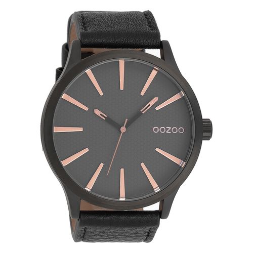 Montre-Bracelet Analogique Noire Pour Homme Avec Bracelet En Cuir «&nbspoozoo &nbsp» Uoc9043a