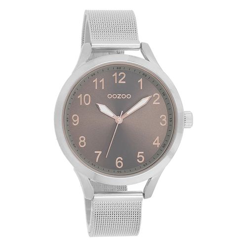 Montre-Bracelet Analogique Argentée Pour Femme «&nbspoozoo &nbsp» Avec Bracelet En Métal Uoc9116a