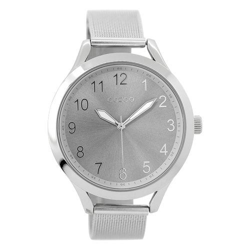 Montre-Bracelet Analogique Argentée Pour Femme «&nbspoozoo &nbsp» Avec Bracelet En Métal Uoc9115a