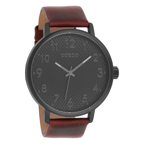 Montre-Bracelet Analogique Marron Mat Pour Homme, Bracelet En Cuir, Modèle «&nbspoozoo &nbsp». Uoc9403a