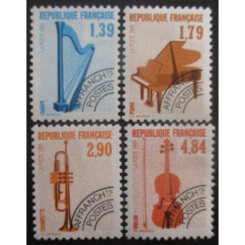 France Préoblitéré Série N°202 Au 205 Instruments De Musique Neuf **