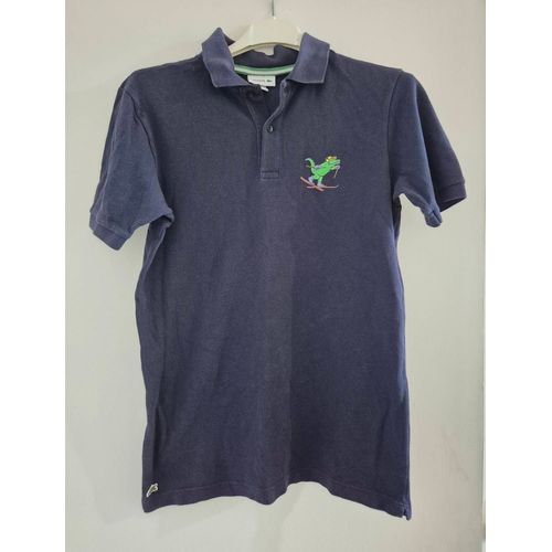 Polo Lacoste Manche Courte Bleu Marine Taille 14ans