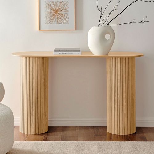 Table Console 140 Cm Callix Uh11174 Mdf Lattes Chêne (Lorikeet Living)