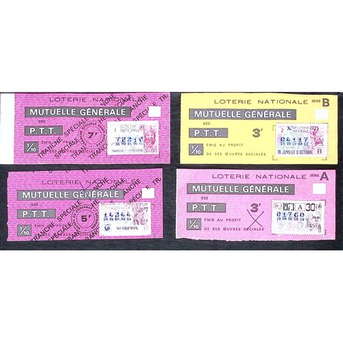 Lot De 4 Tickets De Loterie Nationale
