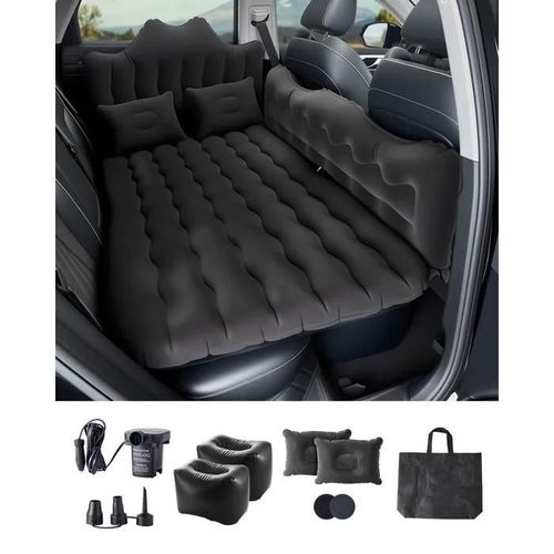 Matelas Gonflable pour Voiture-VEVOR-Lit Gonflable Floqué pour Siège Arrière-pour SUV, MPV-Noir