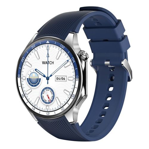 Dt Watch X Amoled Montre-Bracelet Pour Homme Et Femme,4 Go,Dean 3d,Aod,Modes Usb,Photo,Album,Local,Mp3,Mp4,Vidéo,Musique,Smartwatch - Type Silver Blue