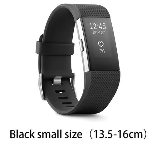 Fitbit Charge 2 Bracelet Intelligent Surveillance De La Fréquence Cardiaque Exercice Podomètre Fitness Sommeil Appel Notification Gps Ios Android - Type Black Small Size #A