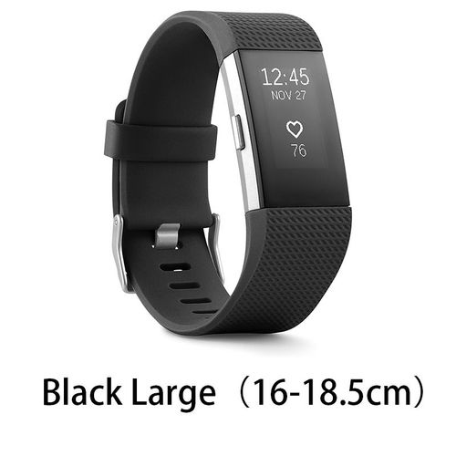 Fitbit Charge 2 Bracelet Intelligent Surveillance De La Fréquence Cardiaque Exercice Podomètre Fitness Sommeil Appel Notification Gps Ios Android - Type Black Large #B