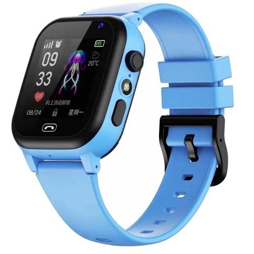 Montre Intelligente Enfants 4g Carte Sim Sos Tracker Appel Téléphone Caméra Chat Vocal Photo Enfants Smartwatch Caméra Garçons Filles Cadeaux D'anniversaire - Type Type 4 Blue