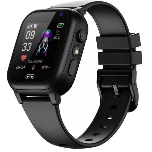 Montre Intelligente Enfants 4g Carte Sim Sos Tracker Appel Téléphone Caméra Chat Vocal Photo Enfants Smartwatch Caméra Garçons Filles Cadeaux D'anniversaire - Type Type 4 Black