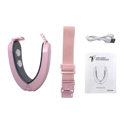 Appareil De Massage Facial Portable En V,Lifting Du Visage,Amincissant,Double Ruisseau,Machine À Ceinture Pour Les Joues - Type Pink No Box