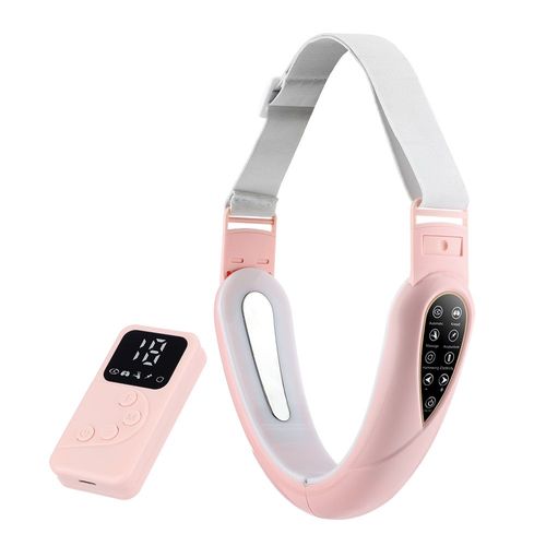 Appareil De Massage Facial Portable En Forme De V,Aste,Double Ruisseau,Lifting Du Visage,5 Modes - Type Pink
