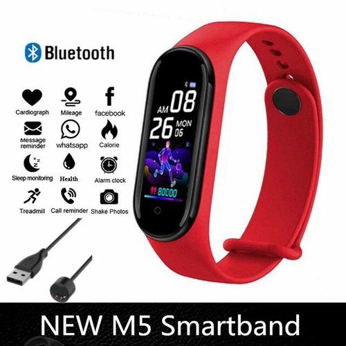 Smartwatch Pour Hommes Et Femmes,Montre De Mouvement,Bluetooth,Informations Sur Le Téléphone,Étape,Syns.Info,Étudiants - Type Magnetic Red