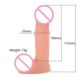 Petit Gode Réaliste De 4 Pouces,Plug Anal Pour Débutant,Gode Anal Doux Avec Arbre Incurvé Et Boules,Jouet Sexuel Pour Adulte,Femmes,Hommes,Couple - Type Flesh