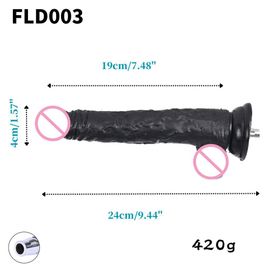 Rough Beast-Sex Machine Dileducative,Accessoires De Rêves,Big Flesh Black Dileducational For Vac-U-Lock Love Machine,Imbibé Pour Toutes Les Machines Du Magasin - Type Fld003-Bk