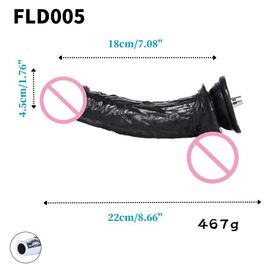 Rough Beast-Sex Machine Dileducative,Accessoires De Rêves,Big Flesh Black Dileducational For Vac-U-Lock Love Machine,Imbibé Pour Toutes Les Machines Du Magasin - Type Fld005-Bk