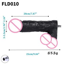 Rough Beast-Sex Machine Dileducative,Accessoires De Rêves,Big Flesh Black Dileducational For Vac-U-Lock Love Machine,Imbibé Pour Toutes Les Machines Du Magasin - Type Fld010-Bk