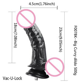 Fredorch-Godemiché Noir En Silicone Pour Stiliban Ation Du Point G,Machine Sexuelle Pour Vac-U-Lock Love Machines - Type F007bk #B