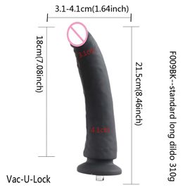Fredorch-Godemiché Noir En Silicone Pour Stiliban Ation Du Point G,Machine Sexuelle Pour Vac-U-Lock Love Machines - Type F009bk #A