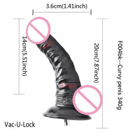 Fredorch-Godemiché Noir En Silicone Pour Stiliban Ation Du Point G,Machine Sexuelle Pour Vac-U-Lock Love Machines - Type F004bk #A