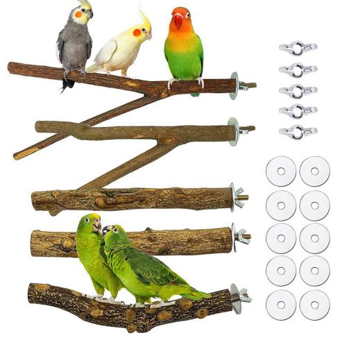 Perchoirs En Bois Pour Oiseaux, Accessoire De Perchoir, Cage, Sûr Et Antidérapant, Convient Aux Oiseaux De Petite Et Moyenne Taille