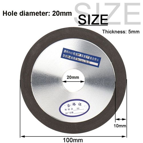 100mm/125mm/150mm diamant noir sable meule résine liaison tungstène acier fraise outil affûteuse meuleuse - Type 100x20x8x5mm-Grit 320