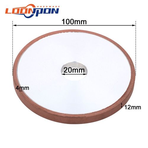 Disque de meuleuse parallèle pour fraise en acier au tungstène au carbure,diamant de 100mm,trou de 20mm,grain 80-400 - Type 100x20x4x12mm-320 Grit