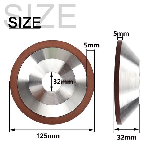 Meules diamantées à tasse évasée 75/100/125/150mm,roue Abrasive collée en résine pour le polissage des métaux en carbure,affûtage - Type 125x32x5-Grit 150