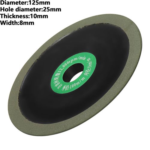 Disque de meule diamantée en bakélite,cercle de 125mm,150mm pour fraise en acier au tungstène,affû70.d'outils - Type 125x25x10x8-Grit 400