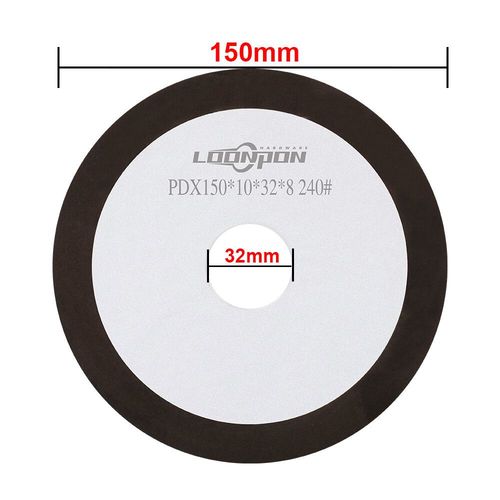 Disque de meule diamantée pour fraise en acier au tungstène,affû70.d'outils,grain circulaire 100-125,75mm,150mm,150mm,320mm - Type Black 150x32x8x10mm-Grit 150