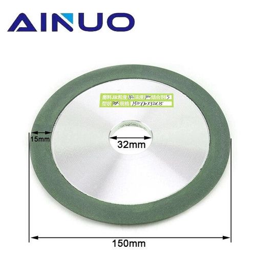 Meule diamant 100mm/125mm/150mm,cercle de meulage de tasse,fraise en acier au tungstène,affûteur en métal - Type 150x32x15-Grit 150