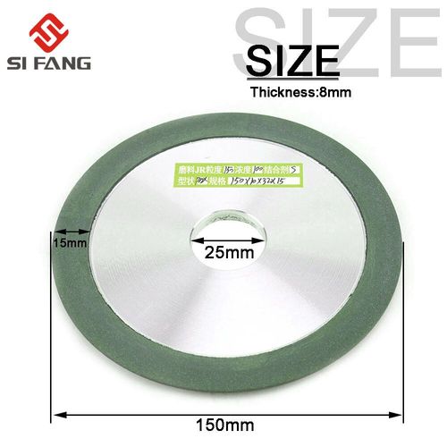 Diamant meule tasse meulage cercle 125x32x15mm pour acier au tungstène fraise outil affûteuse meuleuse 1Pc 150-400grit - Type 150x25x15mm-Grit 320