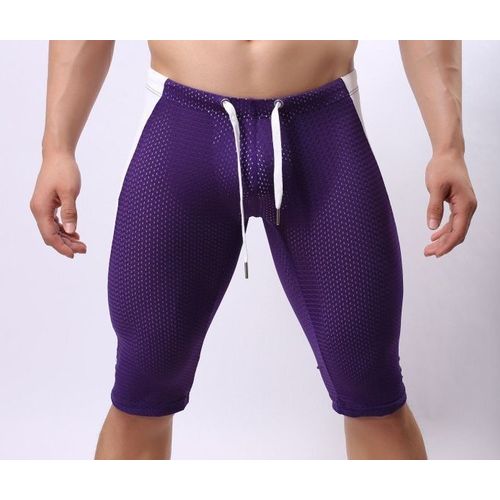 Short De Bain Sexy En Maille Pour Homme,Maillot De Bain,Plage,Surf,Moulant,Long,Vêtements De Sport
