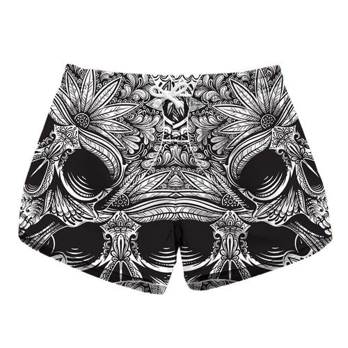 Shorts De Plage Pour Femmes,Pantalons De Sports Nautiques,Imprimé Crâne Floral,Marque De Course,Séchage Rapide,Vacances,Natation,Planche De Surf,Maillots De Bain,Été