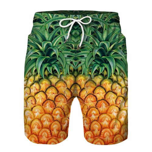 Short De Plage Pour Hommes,Pantalon De Sport,Ananas Imprimé En 3d,Maillot De Bain Ample,Pour Planche De Surf,Été