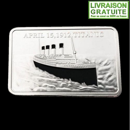 Rms Titanic White Star Line - Lingot Commémoratif Plaqué Argent