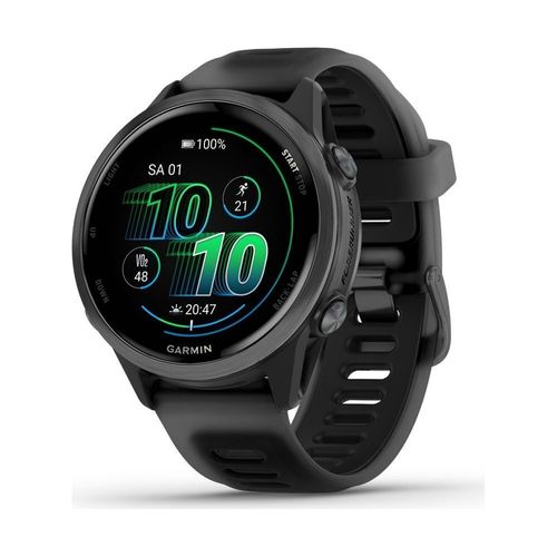 Garmin Forerunner 570, 42mm, Slate Grey Aluminium / Translucent Black, Silicone Band