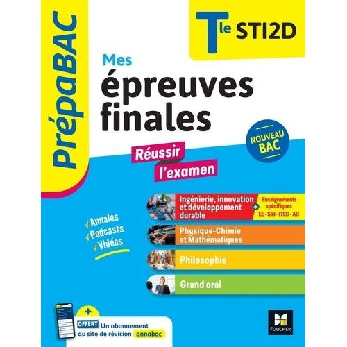 Terminale Sti2d - Mes Épreuves Finales, Fiches Et Annales