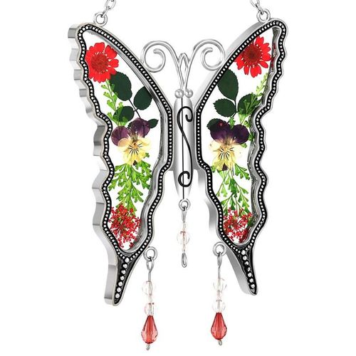 Pendentif papillon en acrylique pour fenêtre de chambre à coucher, fabricant d'arc-en-ciel, attrape-soleil, décoration de jardin portable