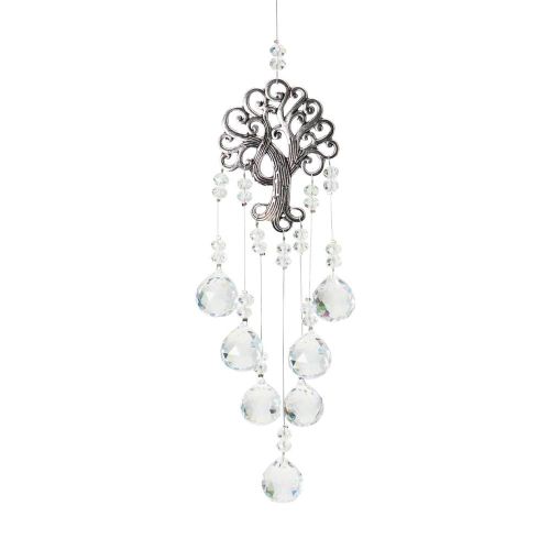 Carillons éoliens en cristal d'arbre de vie, ornement prisme pour voiture, maison, fenêtre murale suspendue, cloche à vent, décoration de maison, cadeau artistique