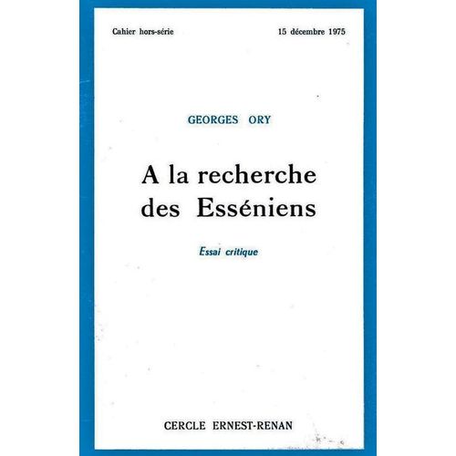 A La Recherche Des Esséniens