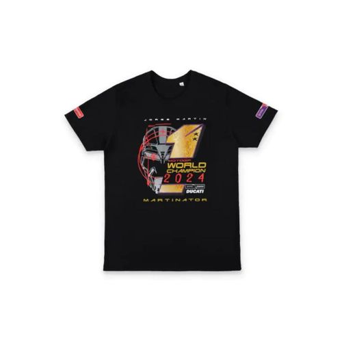 T-Shirt Jorge Martin 89 Motogp Officiel World Champion Noir