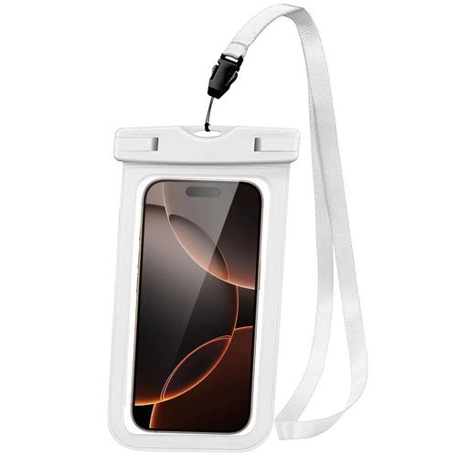 Pochette Étanche pour Samsung Galaxy S25 S25+ S25 Edge S24 Ultra S24 FE S23 S22 S21 S10, IPX8 Toucher Sensible avec Bordure Blanche - E.F.Connection