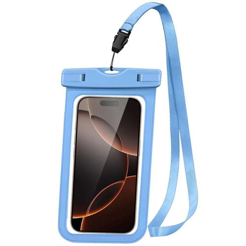 Sac Étanche pour Samsung Galaxy S25 Edge S25+ S25 S24 Ultra S24 FE S23 FE S22 S21 S10, Pochette Waterproof IPX8 - Bleu - E.F.Connection