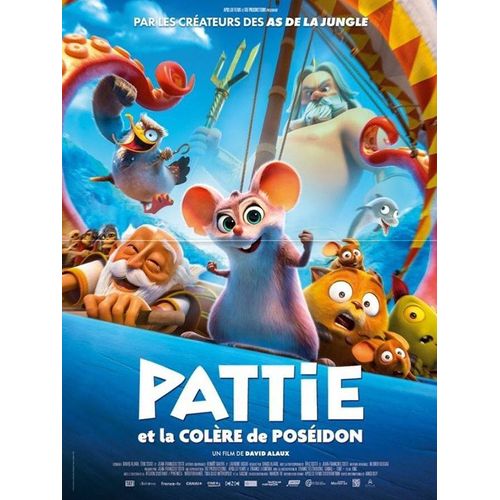 Pattie Et La Colère De Poséidon - Véritable Affiche De Cinéma Pliée - Format 40x60 Cm - De David Alaux Avec Les Voix De Kaycie Chase, Christophe Lemoine, Emmanuel Curtil, Pierre Richard - 2023