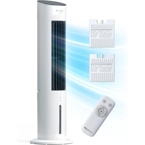 OmniAir Rafraichisseur d¿Air 5L 3en1, 3 Vitesses, 4 Modes, Oscillant, Minuterie 7h, Climatiseur Mobile Sans Évacuation, Silencieux, Sans Conduit, Ventilateur Refroidisseur d'Air