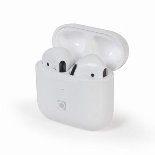 Gembird TWS-MLA-GW Ecouteurs Bluetooth TWS "Valletta", blanc brillant (pas de r?duction du bruit, 3?h, Sans fil), ?couteurs, Blanc